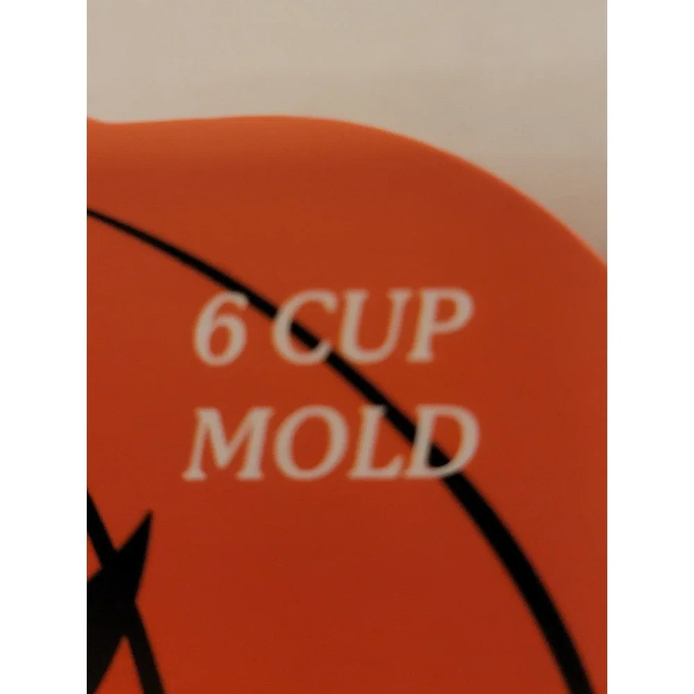 Core Kitchen Pumpkin Mold Pan Halloween 6 Cup Orange New Silicone Jack-O-Lantern